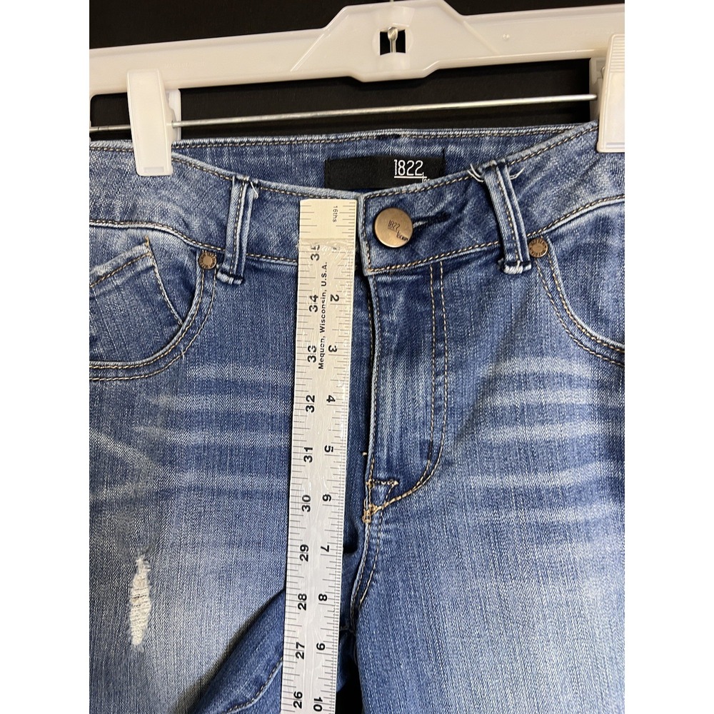1822 Jeans With Distressed Hem Size 6 Stretch - Picture 5 of 9